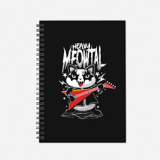 Heavy Meowtal-none dot grid notebook-erion_designs