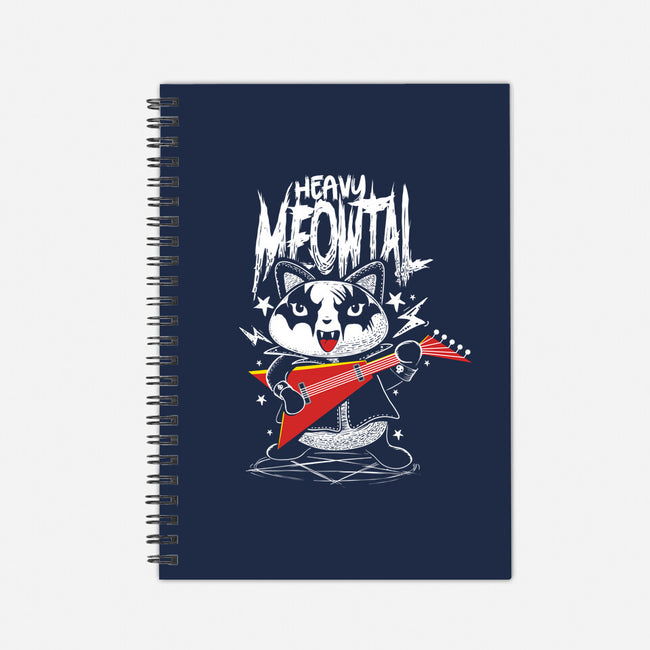 Heavy Meowtal-none dot grid notebook-erion_designs