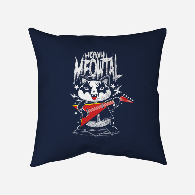 Heavy Meowtal-none removable cover w insert throw pillow-erion_designs