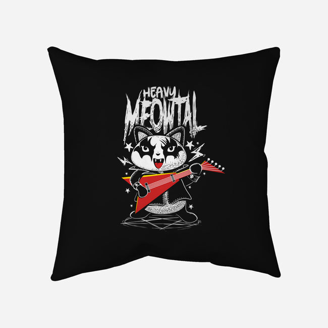 Heavy Meowtal-none removable cover throw pillow-erion_designs