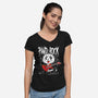 Pand-Rock-womens v-neck tee-erion_designs