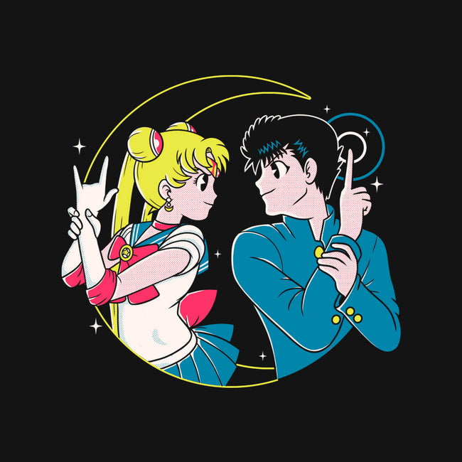 Retro Anime Battle-youth crew neck sweatshirt-Eoli Studio