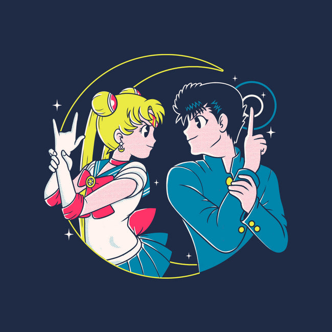 Retro Anime Battle-none stretched canvas-Eoli Studio