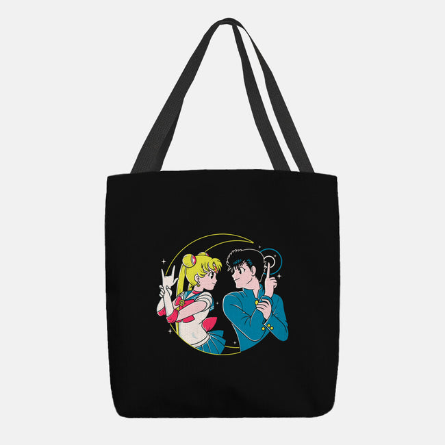 Retro Anime Battle-none basic tote bag-Eoli Studio