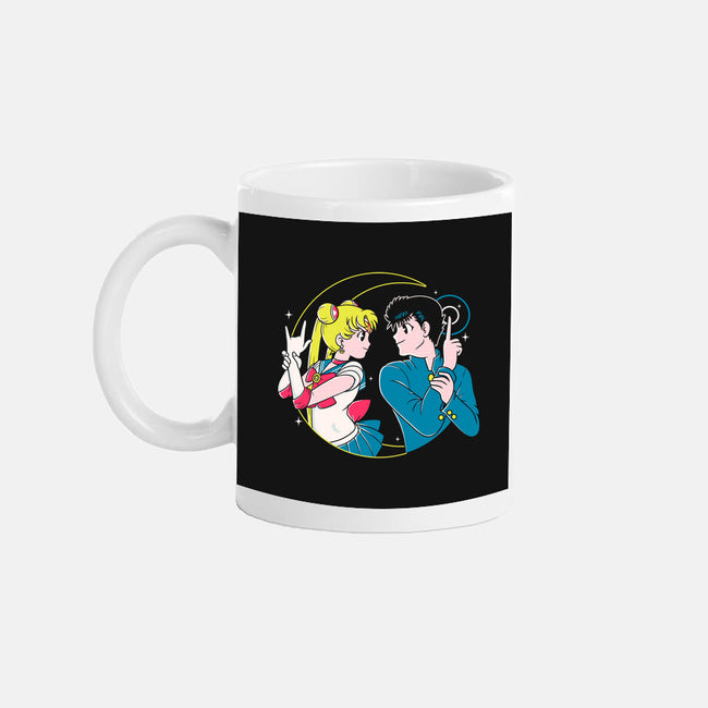Retro Anime Battle-none mug drinkware-Eoli Studio