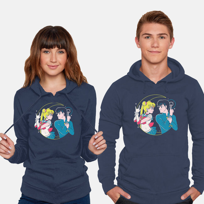 Retro Anime Battle-unisex pullover sweatshirt-Eoli Studio