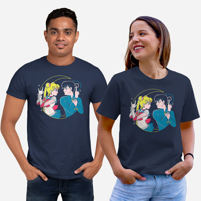 Retro Anime Battle-unisex basic tee-Eoli Studio