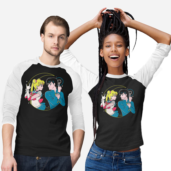 Retro Anime Battle-unisex baseball tee-Eoli Studio