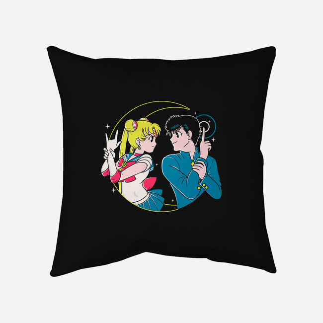 Retro Anime Battle-none removable cover w insert throw pillow-Eoli Studio