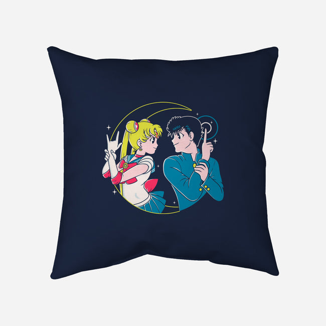 Retro Anime Battle-none removable cover w insert throw pillow-Eoli Studio
