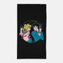 Retro Anime Battle-none beach towel-Eoli Studio