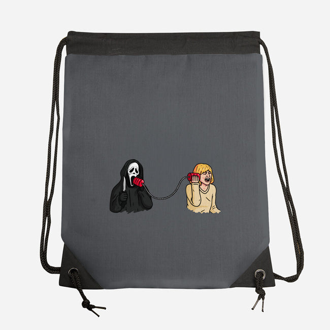 Scary Call-none drawstring bag-Raffiti