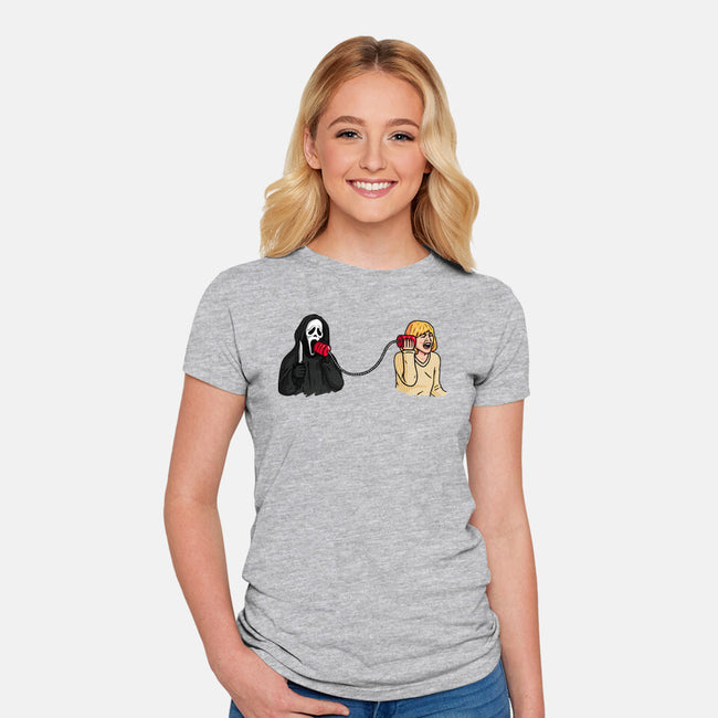 Scary Call-womens fitted tee-Raffiti