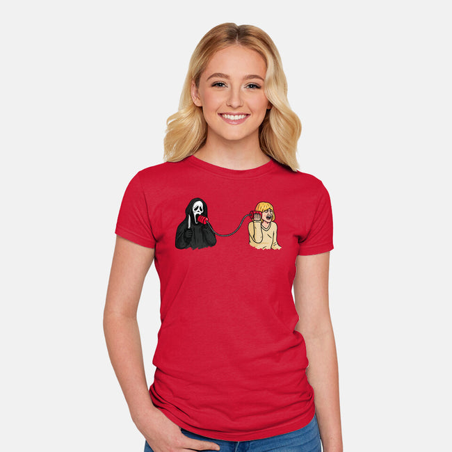 Scary Call-womens fitted tee-Raffiti