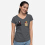Scary Call-womens v-neck tee-Raffiti