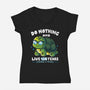 Laziness Is The Key-womens v-neck tee-Vallina84