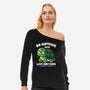 Laziness Is The Key-womens off shoulder sweatshirt-Vallina84