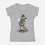 English Tea Rex-womens v-neck tee-NemiMakeit
