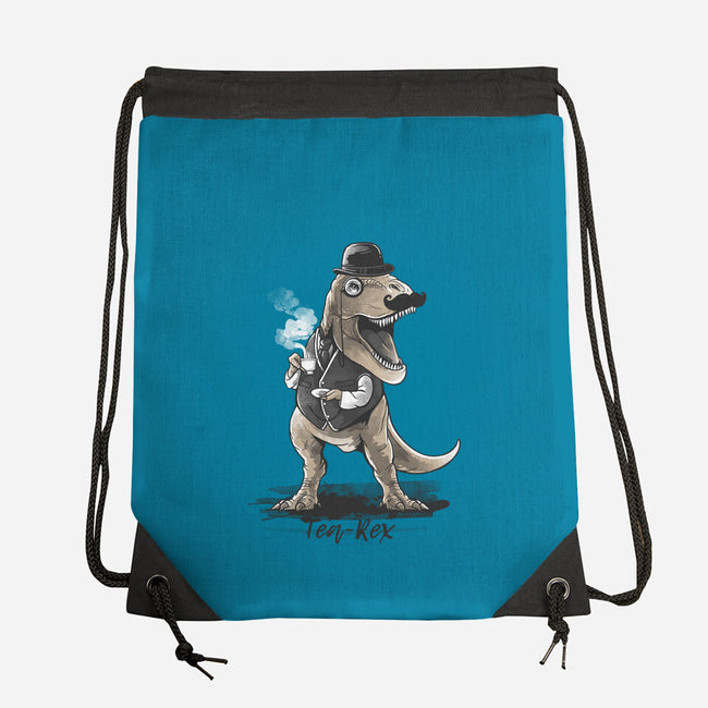 English Tea Rex-none drawstring bag-NemiMakeit