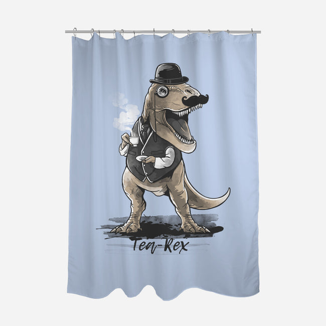 English Tea Rex-none polyester shower curtain-NemiMakeit