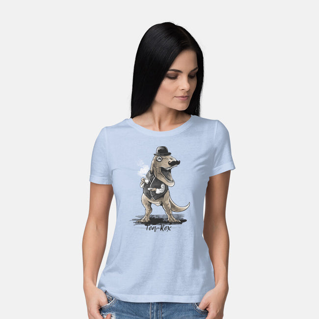 English Tea Rex-womens basic tee-NemiMakeit