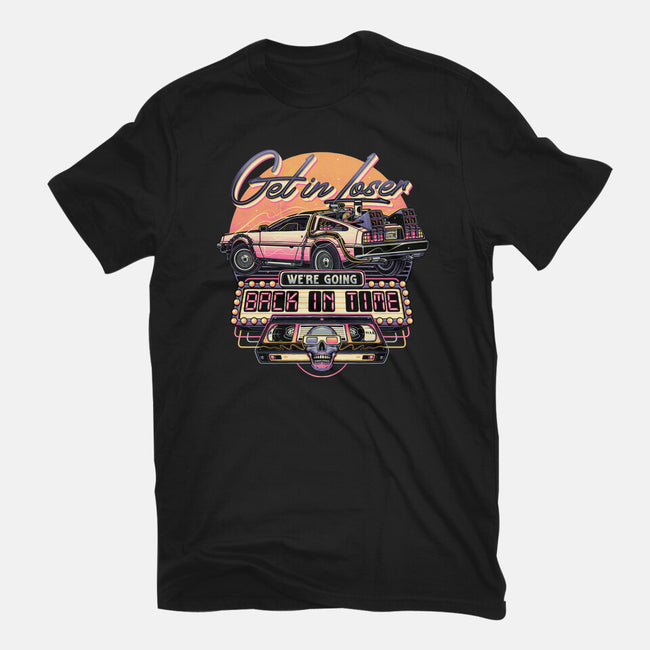 Get In We're Going Back In Time-unisex basic tee-momma_gorilla