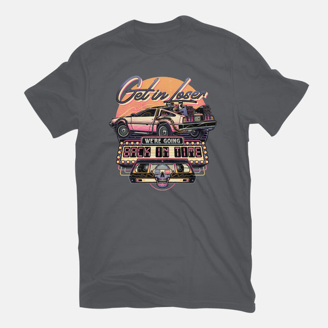 Get In We're Going Back In Time-womens fitted tee-momma_gorilla