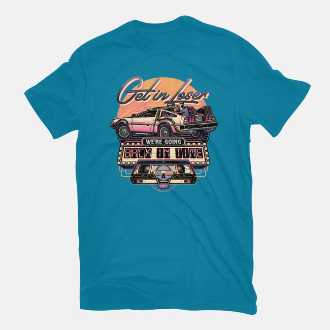 Get In We're Going Back In Time-mens heavyweight tee-momma_gorilla