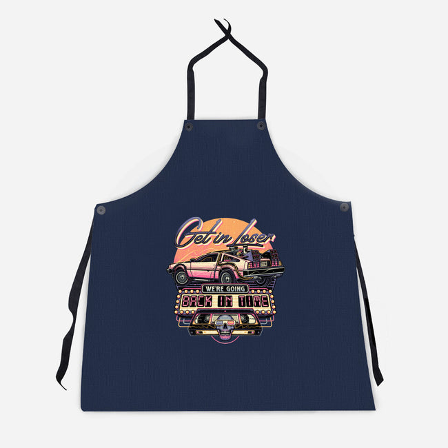 Get In We're Going Back In Time-unisex kitchen apron-momma_gorilla