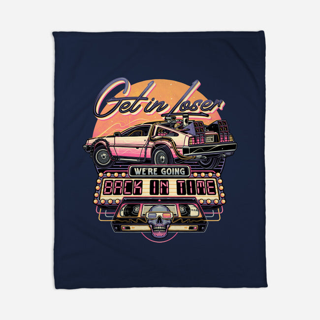 Get In We're Going Back In Time-none fleece blanket-momma_gorilla