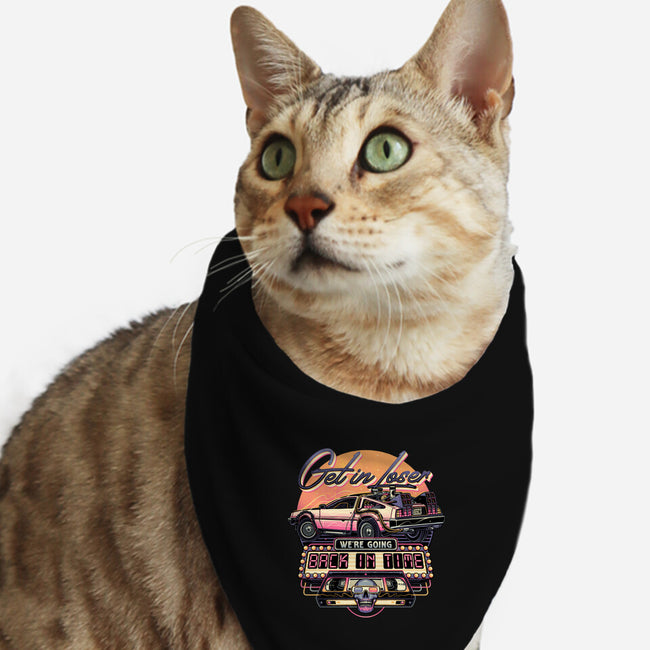 Get In We're Going Back In Time-cat bandana pet collar-momma_gorilla