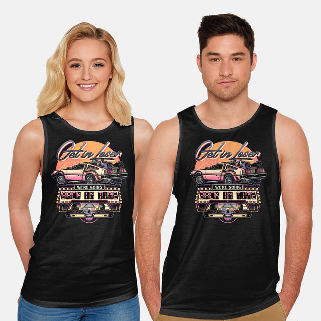 Get In We're Going Back In Time-unisex basic tank-momma_gorilla