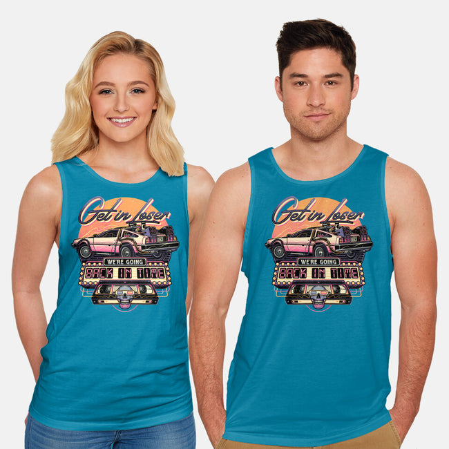 Get In We're Going Back In Time-unisex basic tank-momma_gorilla