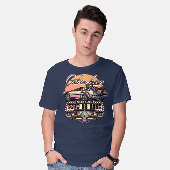 Get In We're Going Back In Time-mens basic tee-momma_gorilla