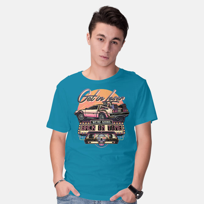 Get In We're Going Back In Time-mens basic tee-momma_gorilla