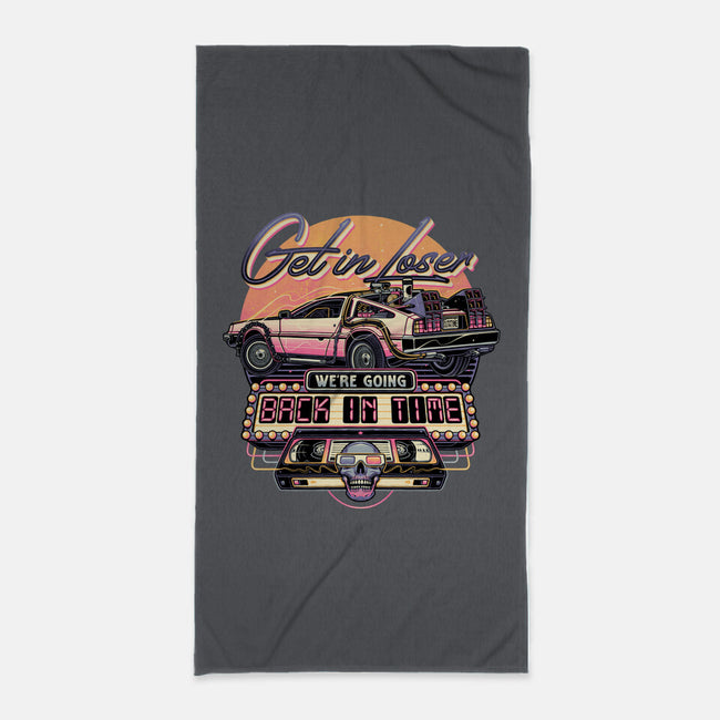 Get In We're Going Back In Time-none beach towel-momma_gorilla