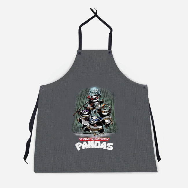 Teenage Mutant Ninja Pandas-unisex kitchen apron-zascanauta