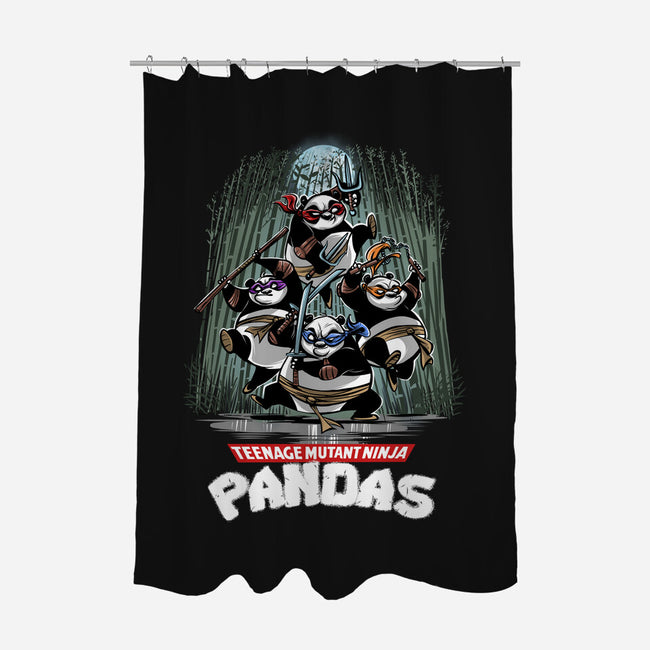 Teenage Mutant Ninja Pandas-none polyester shower curtain-zascanauta