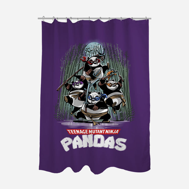 Teenage Mutant Ninja Pandas-none polyester shower curtain-zascanauta