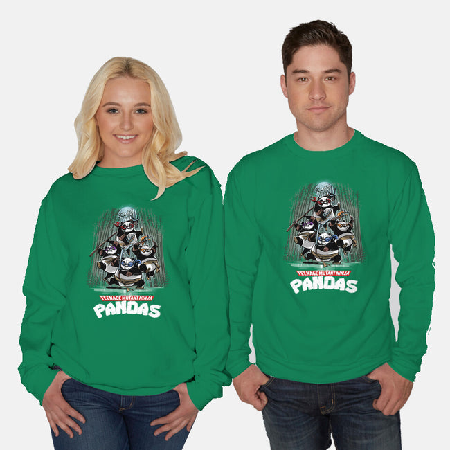 Teenage Mutant Ninja Pandas-unisex crew neck sweatshirt-zascanauta