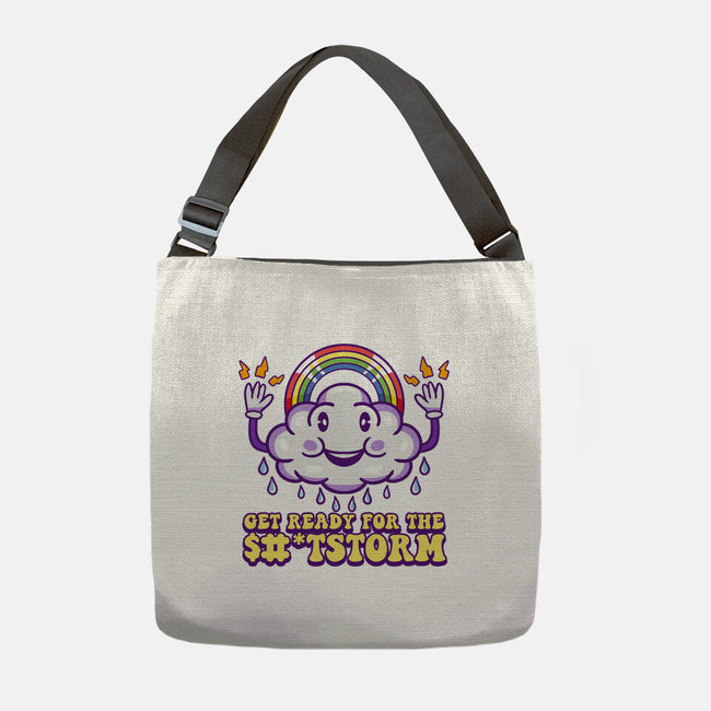 Prepare For The Storm-none adjustable tote bag-Nickbeta Designs