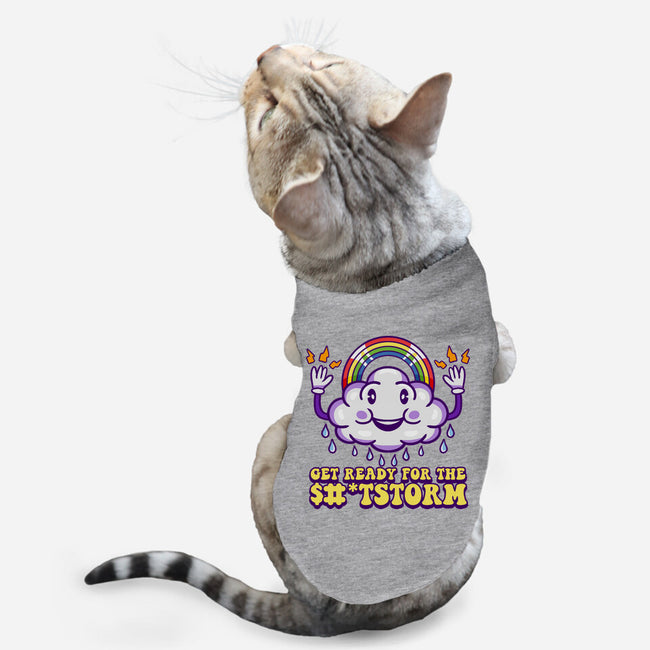 Prepare For The Storm-cat basic pet tank-Nickbeta Designs