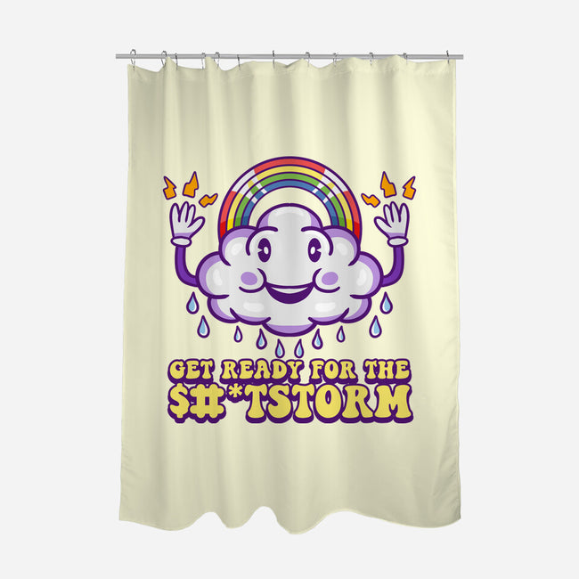 Prepare For The Storm-none polyester shower curtain-Nickbeta Designs