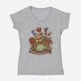 April Showers Bring Strange Flowers-womens v-neck tee-kg07