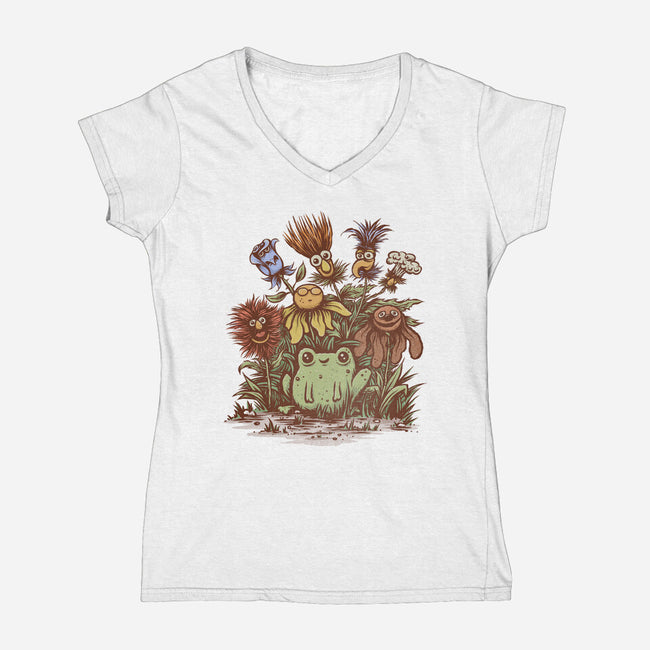 April Showers Bring Strange Flowers-womens v-neck tee-kg07