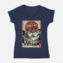 Rangers In Japan Woodblock-womens v-neck tee-DrMonekers