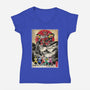 Rangers In Japan Woodblock-womens v-neck tee-DrMonekers