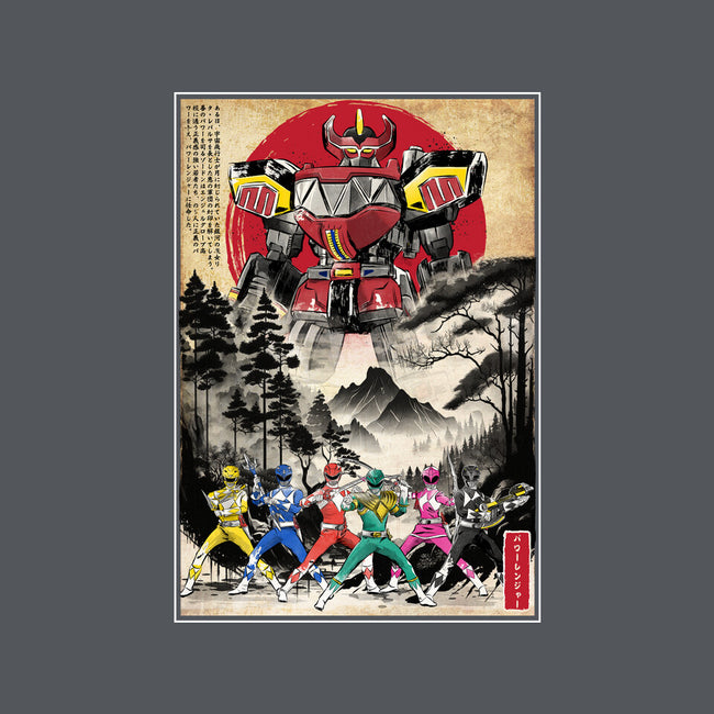 Rangers In Japan Woodblock-none adjustable tote bag-DrMonekers