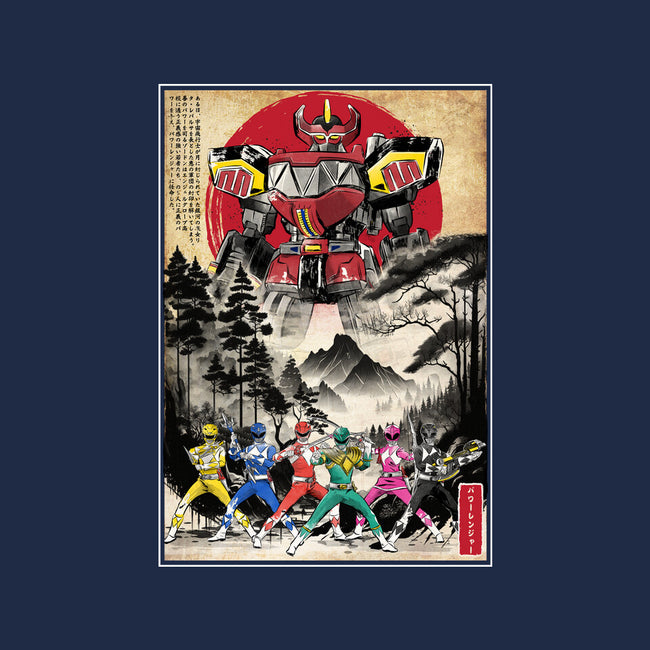 Rangers In Japan Woodblock-womens basic tee-DrMonekers