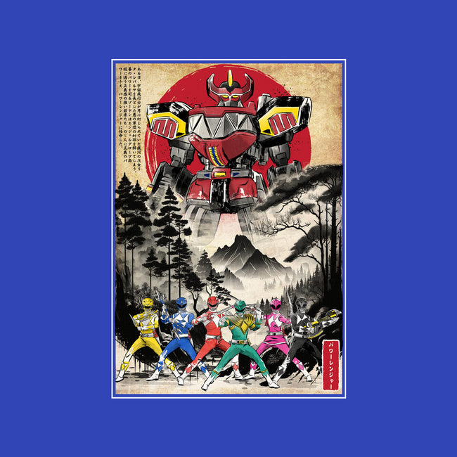 Rangers In Japan Woodblock-youth crew neck sweatshirt-DrMonekers